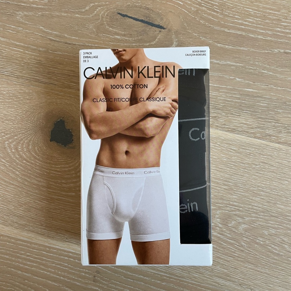 Calvin Klein Men’s 3 Pack Boxer Brief Underwear Black size XL